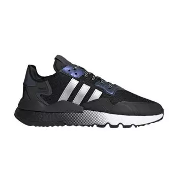 Adidas Nite Jogger Core Black Silver Мужские кроссовки Silver-Metallic Cloud-White EF5403