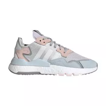 Adidas Nite Jogger Grey Pink Tint Женские кроссовки Grey-One Cloud-White FV1328