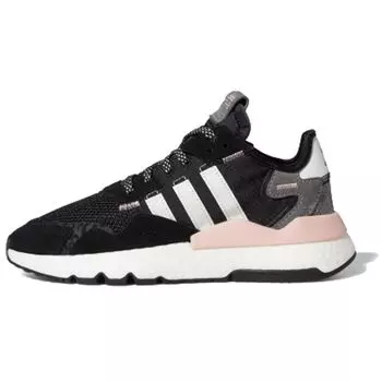 Adidas Nite Jogger Reptile Pack — розовые женские кроссовки Black White FV3880