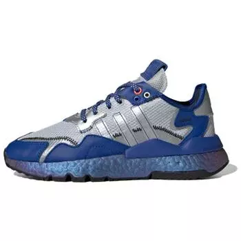 Adidas Nite Jogger Silver Metallic Royal Blue Женские кроссовки Core-Black EG3360