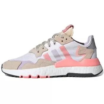 Adidas Nite Jogger White Glory Pink Женские кроссовки Footwear-White Purple-Tint FX7459