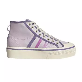 Adidas Nizza Platform Mid Почти розовые сиреневые женские кроссовки Wonder-White GX4608 38