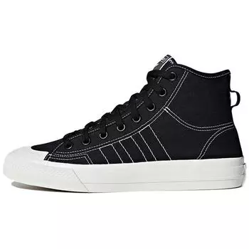 Adidas Nizza RF Hi Core Черные кроссовки унисекс Cloud-White Off-White F34057