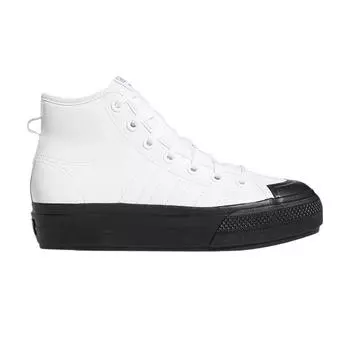 Adidas Nizza RF Platform Mid White Black Женские кроссовки Cloud-White Core-Black FY7606 36