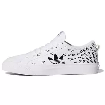 adidas Nizza Trefoil Cloud белые женские кроссовки Black Core-Black EF5075