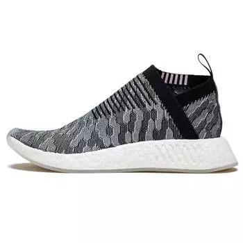 adidas NMD_CS2 Primeknit Серо-белые женские кроссовки Black Core-Black BY9312