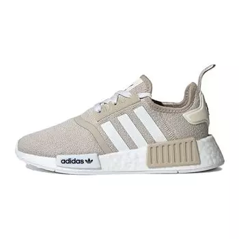 Adidas NMD_R1 J Wonder бежевые детские кроссовки серые облачно-белые Wonder-белые IG9967 38