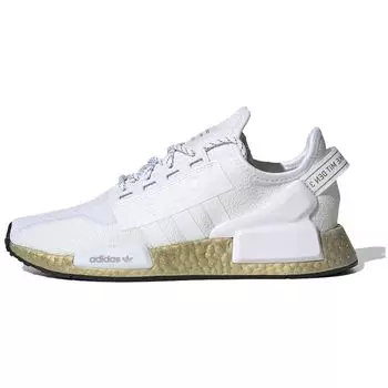 adidas NMD_R1 V2 Gold Boost Женские кроссовки White Cloud-White FW5450