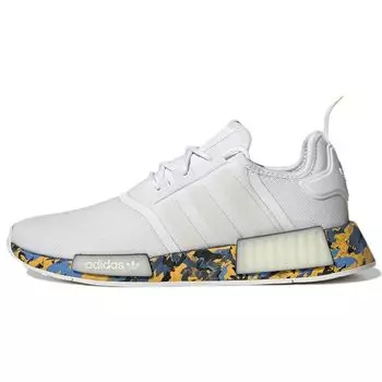 Adidas NMD_R1 Белые камуфляжные мужские кроссовки Cloud-White Off-White GX4466 42