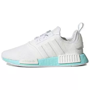 adidas NMD_R1 White Clear Aqua Женские кроссовки Cloud-White EF4273