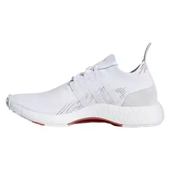 adidas NMD_Racer Primeknit White Женские кроссовки Foot-White Trace-Scarlet CQ2033