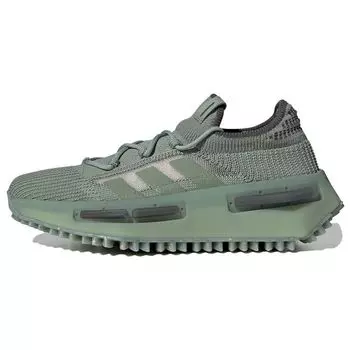 adidas NMD_S1 Silver Green Мужские кроссовки Grey-Six Focus-Olive IE9550 35