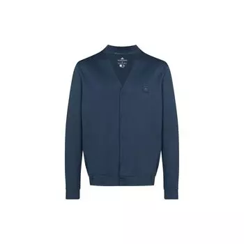 Adidas Однобортный кардиган с вышитым логотипом и v-образным вырезом, с длинными рукавами, мужские топы, синий HA9101 XL