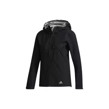 Adidas однотонная дышащая повседневная куртка с капюшоном женские куртки черные CV4884 L