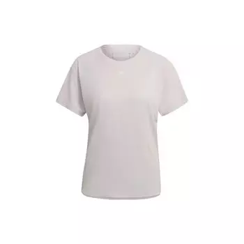Adidas однотонная дышащая трикотажная спортивная футболка с короткими рукавами для фитнеса женские топы розовые белые HC0575 S