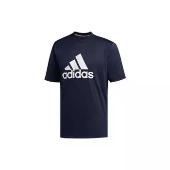 Adidas однотонная футболка с круглым вырезом, мужские топы, синяя FM5371 L