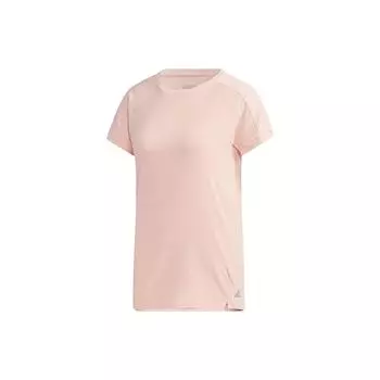 Adidas однотонная круглая горловина простая спортивная футболка с коротким рукавом женская розовая FS3792 L
