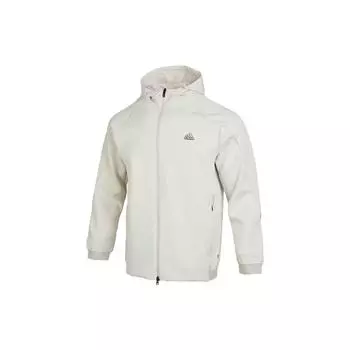 Куртка с капюшоном и вышитым логотипом Adidas Solid Color, мужские куртки, прозрачно-коричнево-серые, HY5836 L