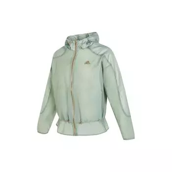 Adidas однотонная куртка с капюшоном на молнии женская верхняя одежда зеленая HY2828 S