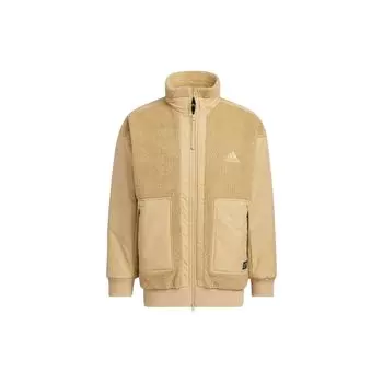 Adidas однотонная мужская куртка на молнии с логотипом, верхняя одежда цвета хаки HP1391 M