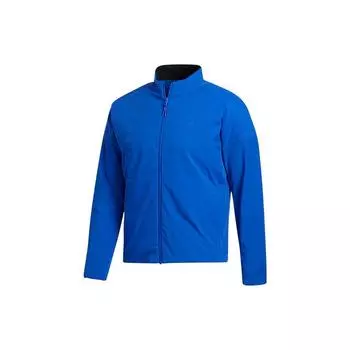 Adidas Однотонная мужская куртка с воротником-молнией, синяя FS6952 XL