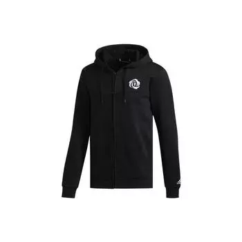 Adidas однотонная мужская толстовка с капюшоном на молнии, черная DP5713 L