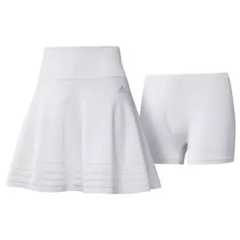 Adidas Однотонная плиссированная юбка с шортами женские юбки белые GT3376 L