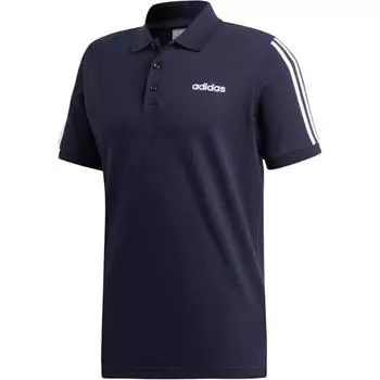 Adidas Однотонная повседневная рубашка поло с коротким рукавом для мужчин, топы Legend-Ink-Blue EJ0925 L