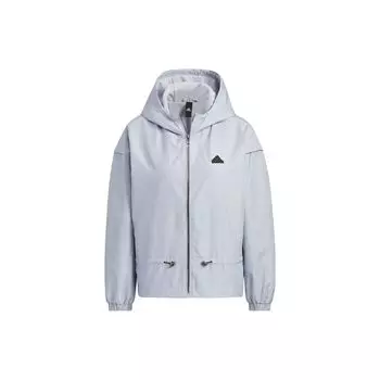 Adidas Однотонная повседневная спортивная куртка с логотипом для женщин, верхняя одежда, серый цвет IZ3167 M