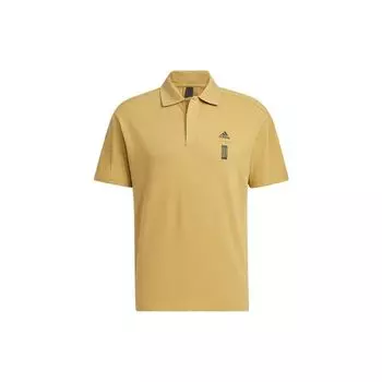 Adidas однотонная рубашка поло с логотипом, мужские топы, желтый HE5165 XXL