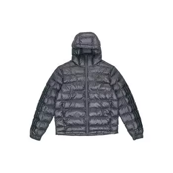 Adidas однотонная спортивная хлопковая куртка с капюшоном зимняя мужская куртка темно-серая GV5330 M