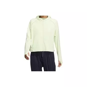 Adidas Однотонная свободная куртка с длинным рукавом и капюшоном, солнцезащитная женская куртка зеленого цвета HR2593 L