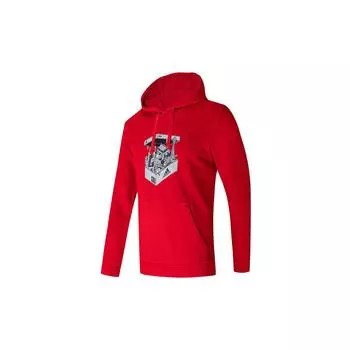 Adidas однотонная толстовка с капюшоном мужские топы красные GS7693 M