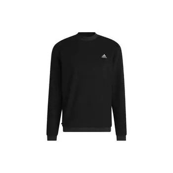Adidas Однотонная толстовка с круглым вырезом и длинными рукавами, мужские топы, черный цвет HN4551 M