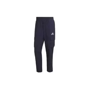 Adidas Однотонные мужские леггинсы-карго с логотипом, синие, HE1860 XS