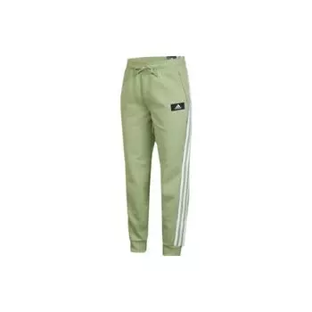 Adidas однотонные спортивные штаны на шнурке с полосками по бокам, женские штаны, зеленые HC1633 S