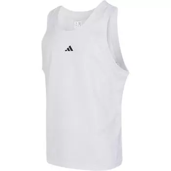 Adidas Однотонный баскетбольный спортивный тренировочный жилет без рукавов для мужчин, топы белого цвета IX8132 XL