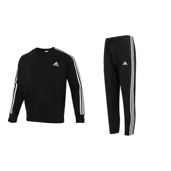 Adidas Однотонный длинный рукав толстовка с капюшоном логотип бренда прямые брюки повседневный спортивный костюм мужской костюм GK9078+IC0044 XXL