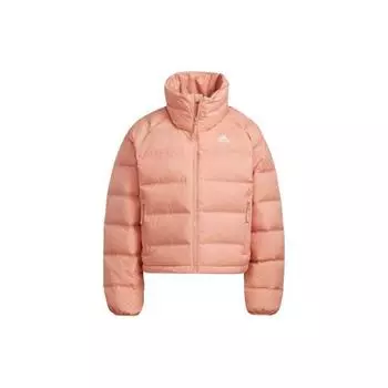 Adidas Однотонный логотип на молнии повседневная куртка-пуховик женская верхняя одежда красный розовый GT9232 XL