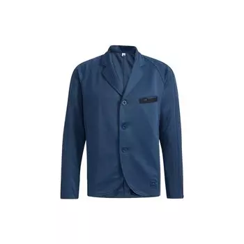 Adidas однотонный повседневный дышащий пиджак мужской куртки синий H64625 XL