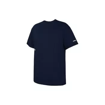 Adidas Однотонный свитер с круглым вырезом, повседневный, унисекс, топы, темно-синие, JD0339 S