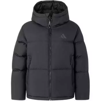 Adidas Однотонный свободный пуховик женский верхняя одежда черный JV6192 XL