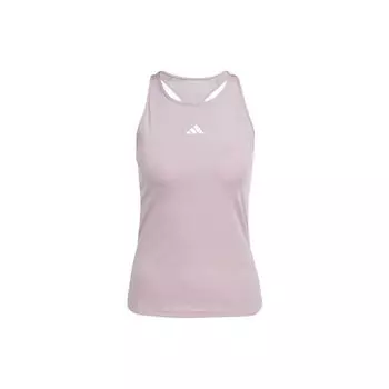 Adidas Однотонный топ с круглым вырезом и логотипом, женские топы, фиолетовый IT9182 M