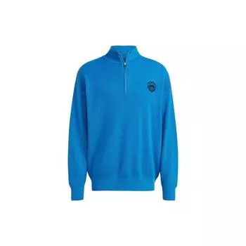 Adidas однотонный вязаный свитер на молнии, мужские топы, синий IA2499 M