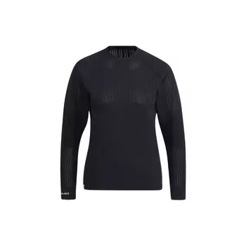 Adidas Однотонный женский свитер с круглым вырезом и полым воротом, черный HB3569 XL