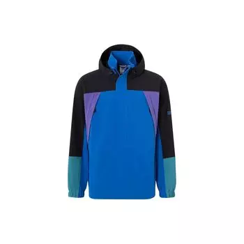 Adidas Оригинальная цветная анорак свободный крой длинный рукав капюшон спортивная куртка мужская куртка синий JF2854 XS