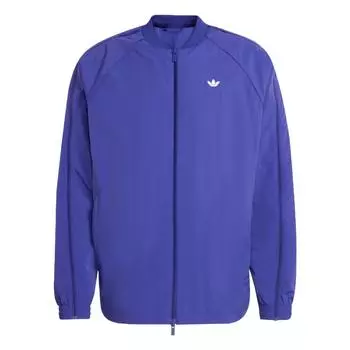 Adidas Оригинальная классическая модная полосатая куртка с длинным рукавом на молнии от Adilenium Season, мужская куртка, традиционная, индиго JX1617 L