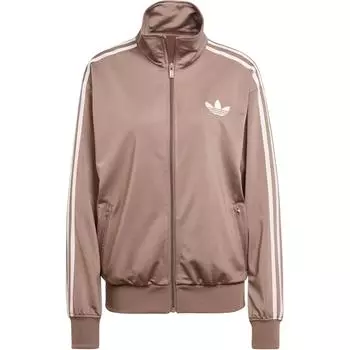 Adidas Оригинальная классическая полосатая куртка свободного кроя Adicolor, универсальная женская куртка, коричневая JC8253 S