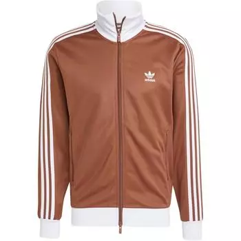Adidas Оригинальная классическая спортивная куртка Adicolor Beckenbauer, удобная мягкая полосатая куртка с длинным рукавом, мужские топы коричневого цвета IY9879 S