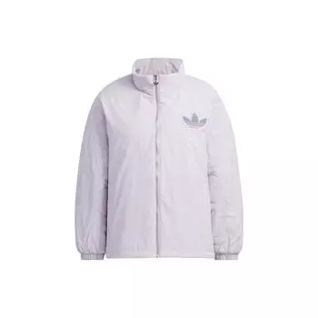 Adidas Оригинальная коллекция коллаборации Miffy, однотонная спортивная хлопковая куртка с логотипом и воротником-стойкой, женская куртка розового и белого цвета IM1701 S